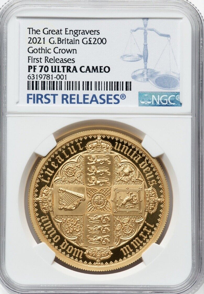 2021 Great Britain 2 oz Gold The Gothic Crown NGC PF70 First 